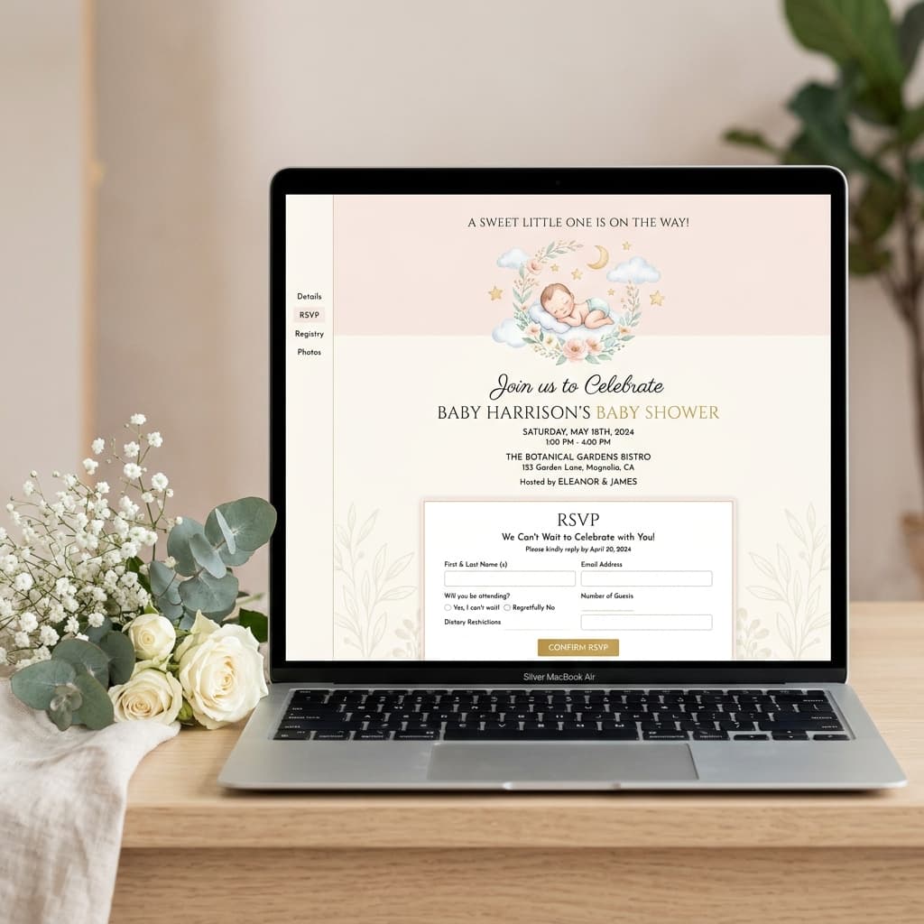 How to Create a Digital Baby Shower Invitation Website