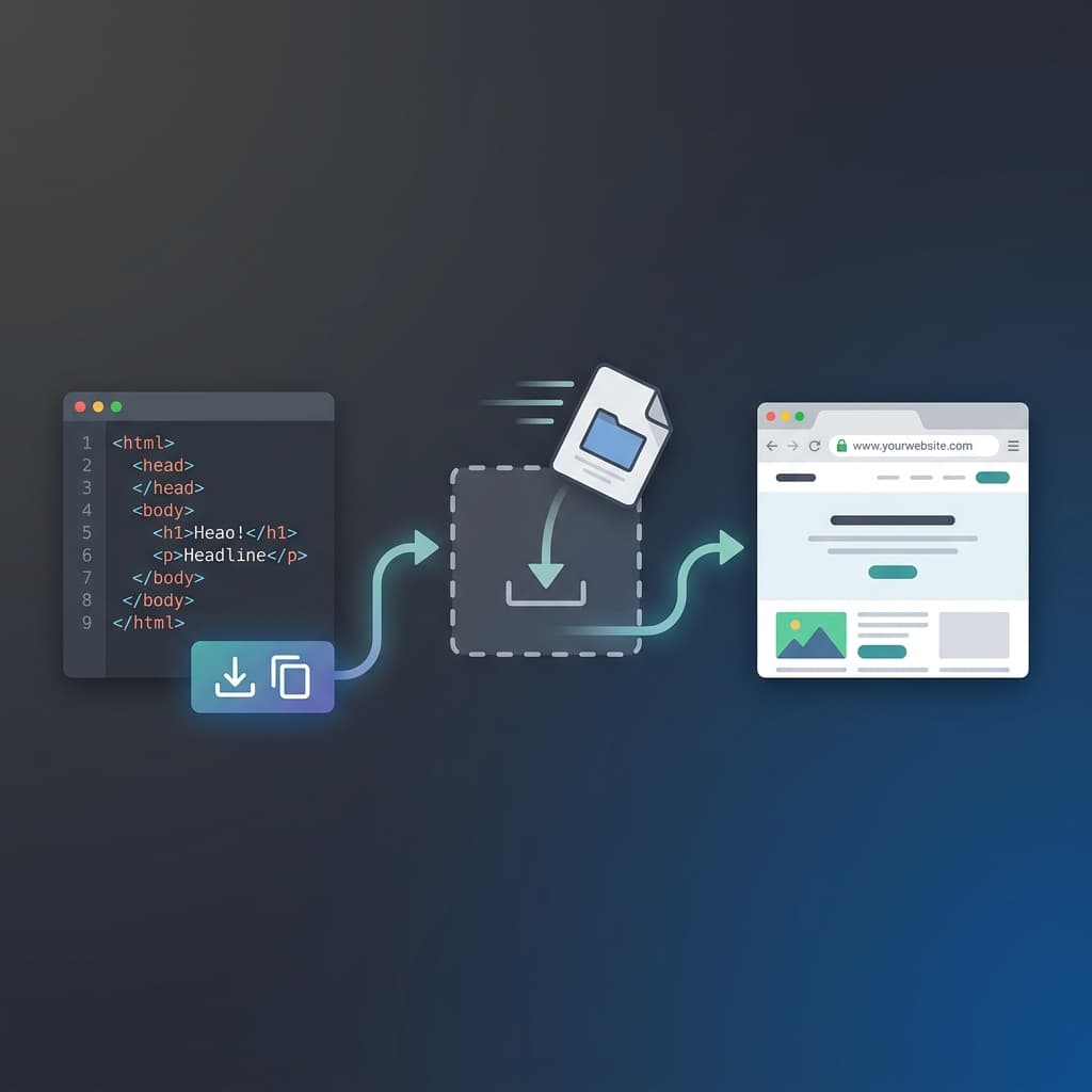 Three steps: copy code from Claude, drop the file on SiteDrop, get a live website with a custom domain