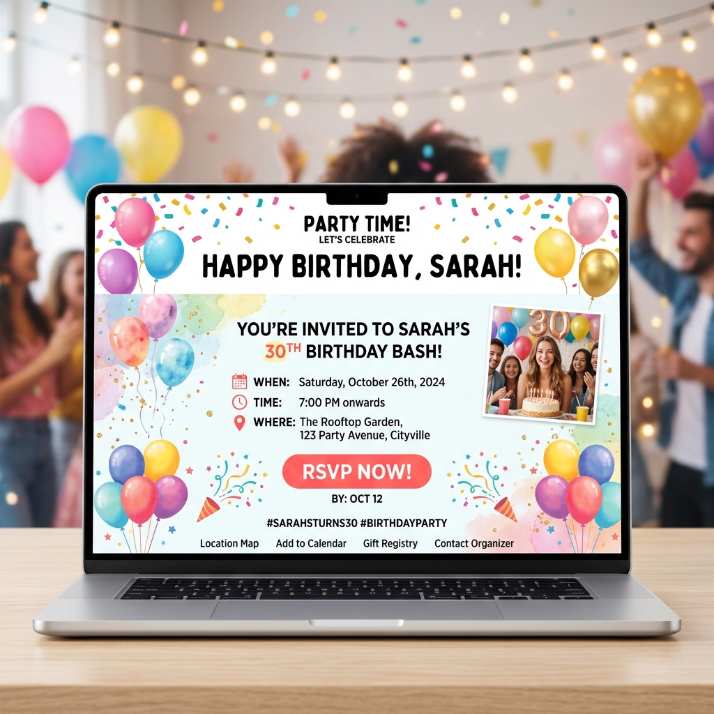How to Make a Digital Birthday Invitation Website (And Publish It Free)
